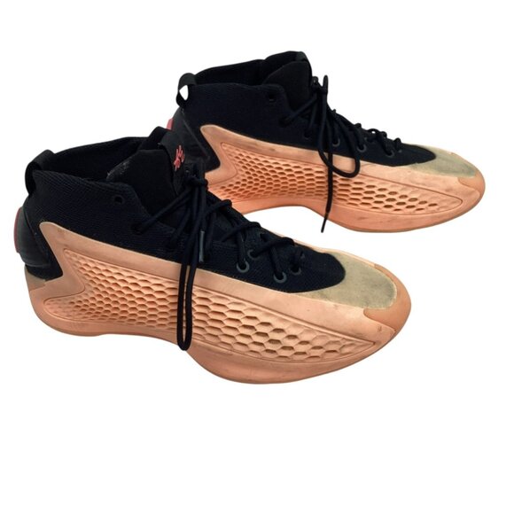 Adidas AE 1 Anthony Edwards Mens 7 Basketball Shoes Black & Orange Lace-Up High- - Picture 11 of 11